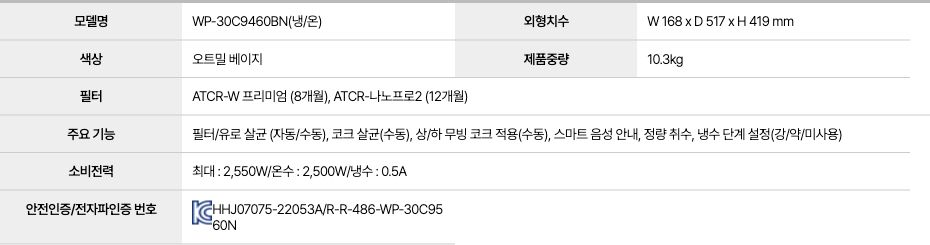 청호 자가관리 정수기 셀프 (냉온정) WP-30C9460BN 상세 이미지 14