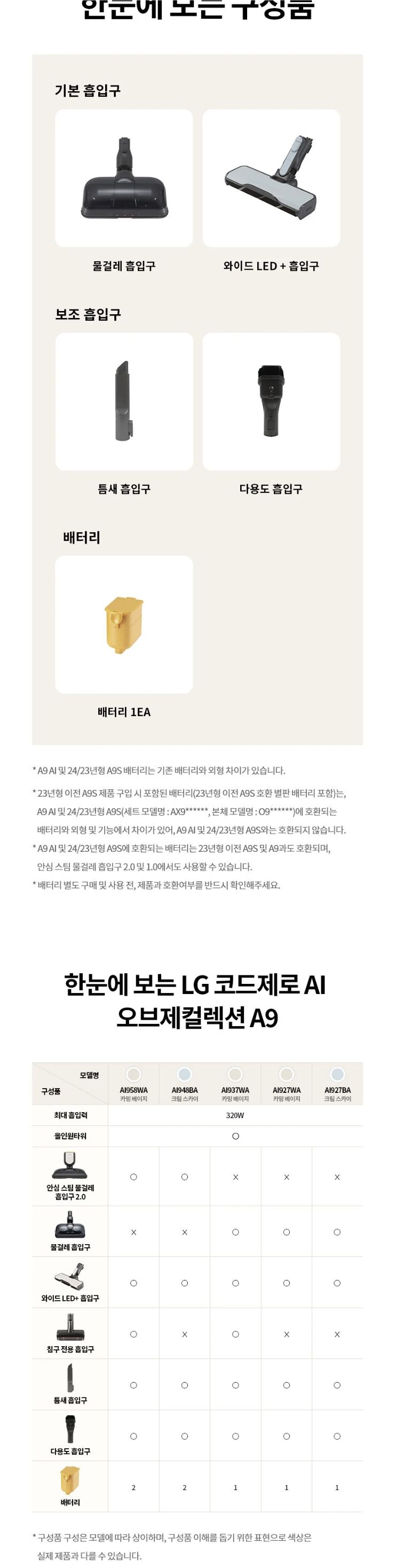 LG 코드제로 AI 오브제컬렉션 A9 흡입+물걸레 AI927BA-S 상세 이미지 11